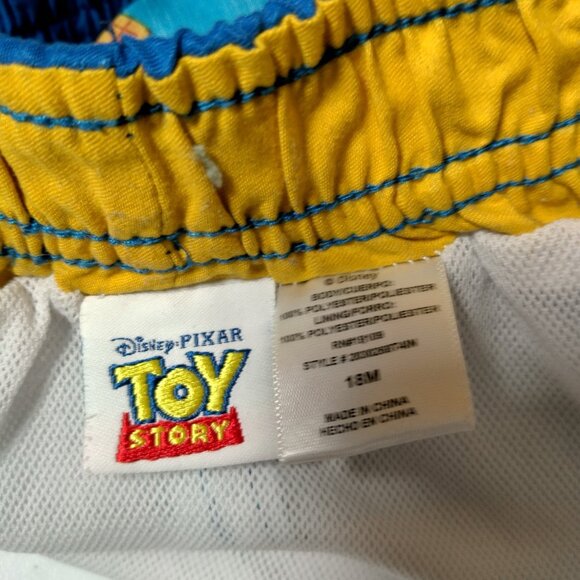 Disney Pixar Toy Story 4 Swim Trunks 18 Months Blue Woody Buzz Lightyear Shorts - Picture 11 of 15